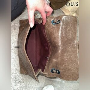 Chanel grey/brown flap bag